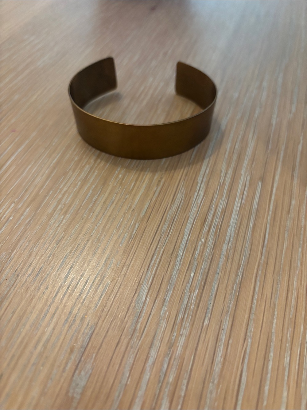 Minimalist Unisex Brass Cuff Bracelet - Brown gold